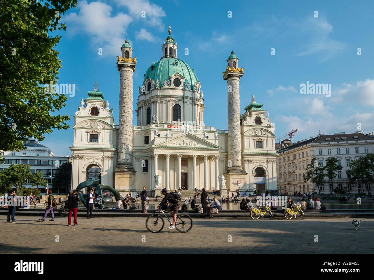 Karlskirche (Charles Church), Vienna, Austria Foto Stock