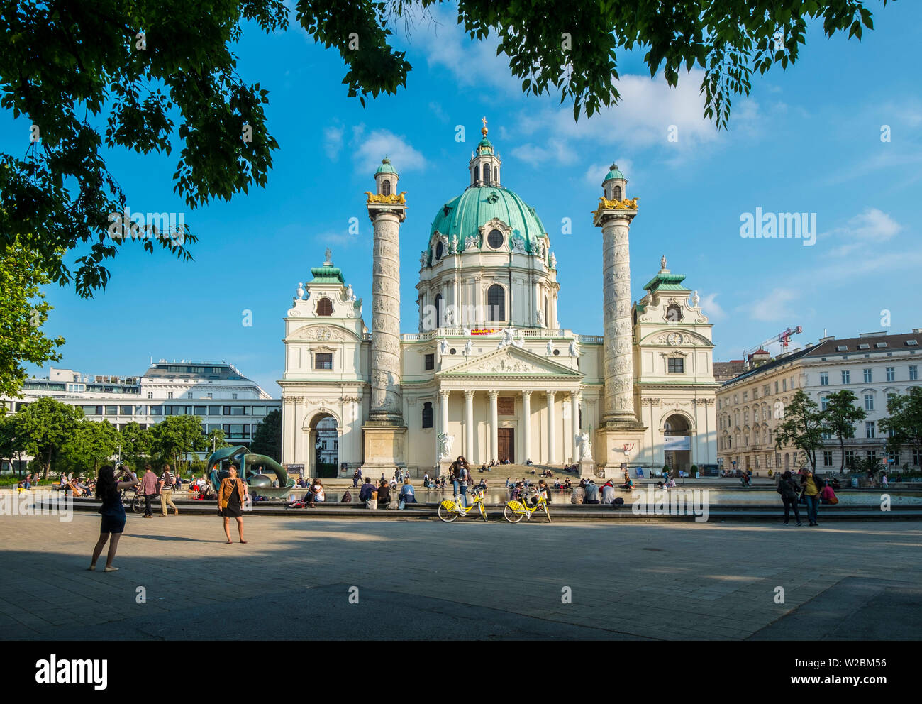 Karlskirche (Charles Church), Vienna, Austria Foto Stock