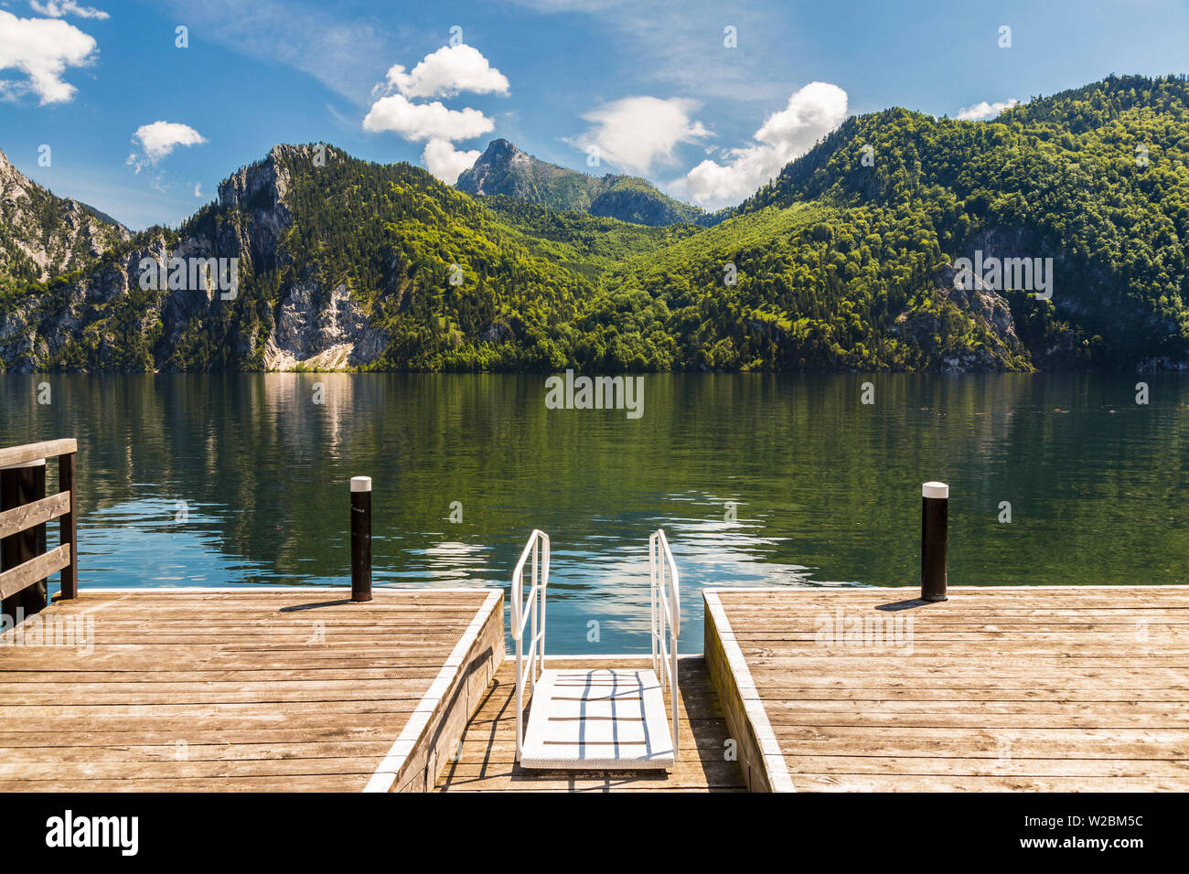 Atterraggio, Traunkirchen, lago Traunsee, Austria superiore, Austria Foto Stock