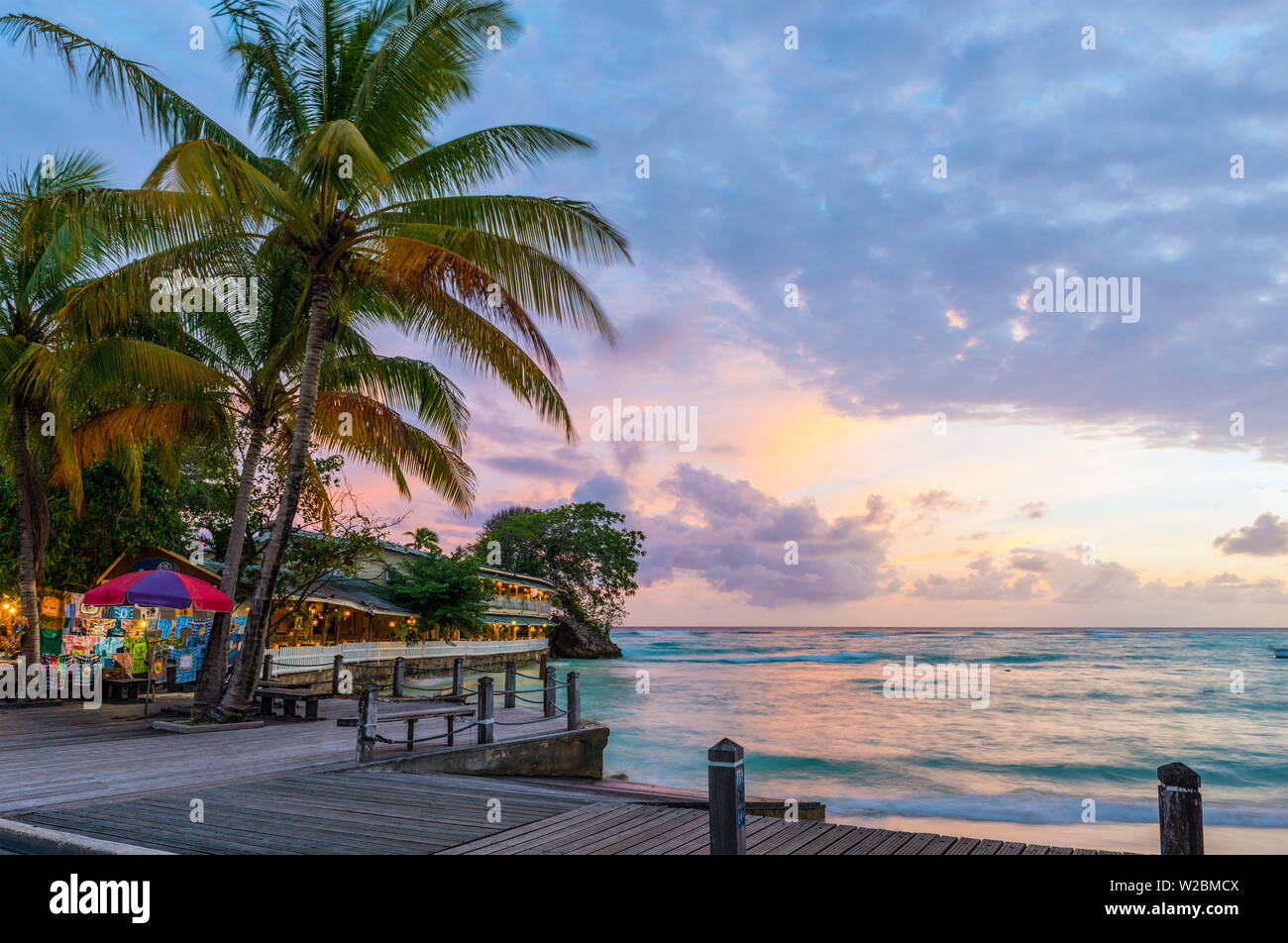 Caraibi, Barbados, St. Lawrence Gap, St. Lawrence Bay, San Lorenzo Beach Foto Stock