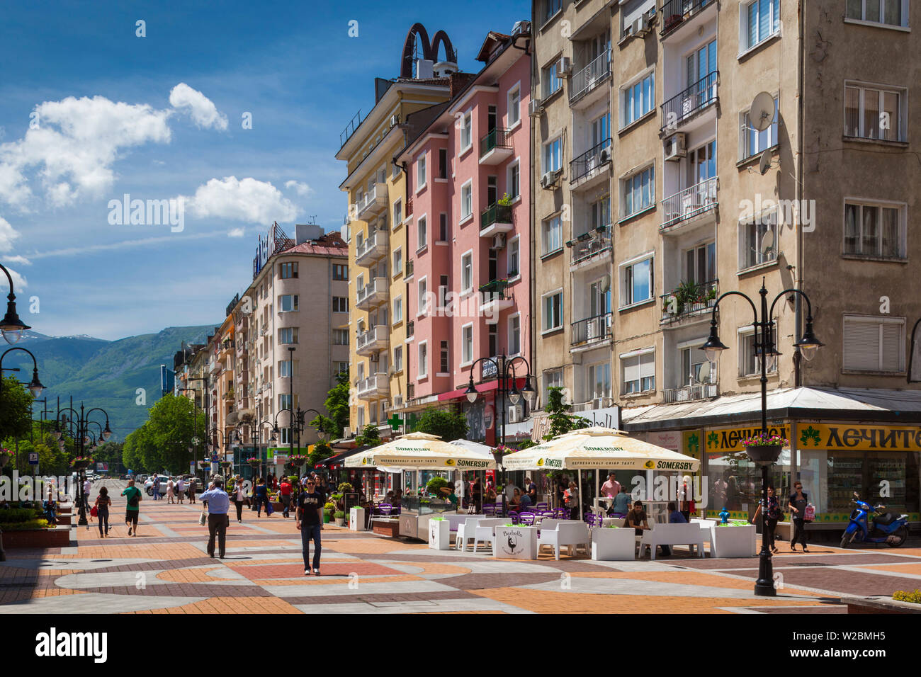 La Bulgaria, Sofia, Vitosha Boulevaard, strada pedonale Foto Stock