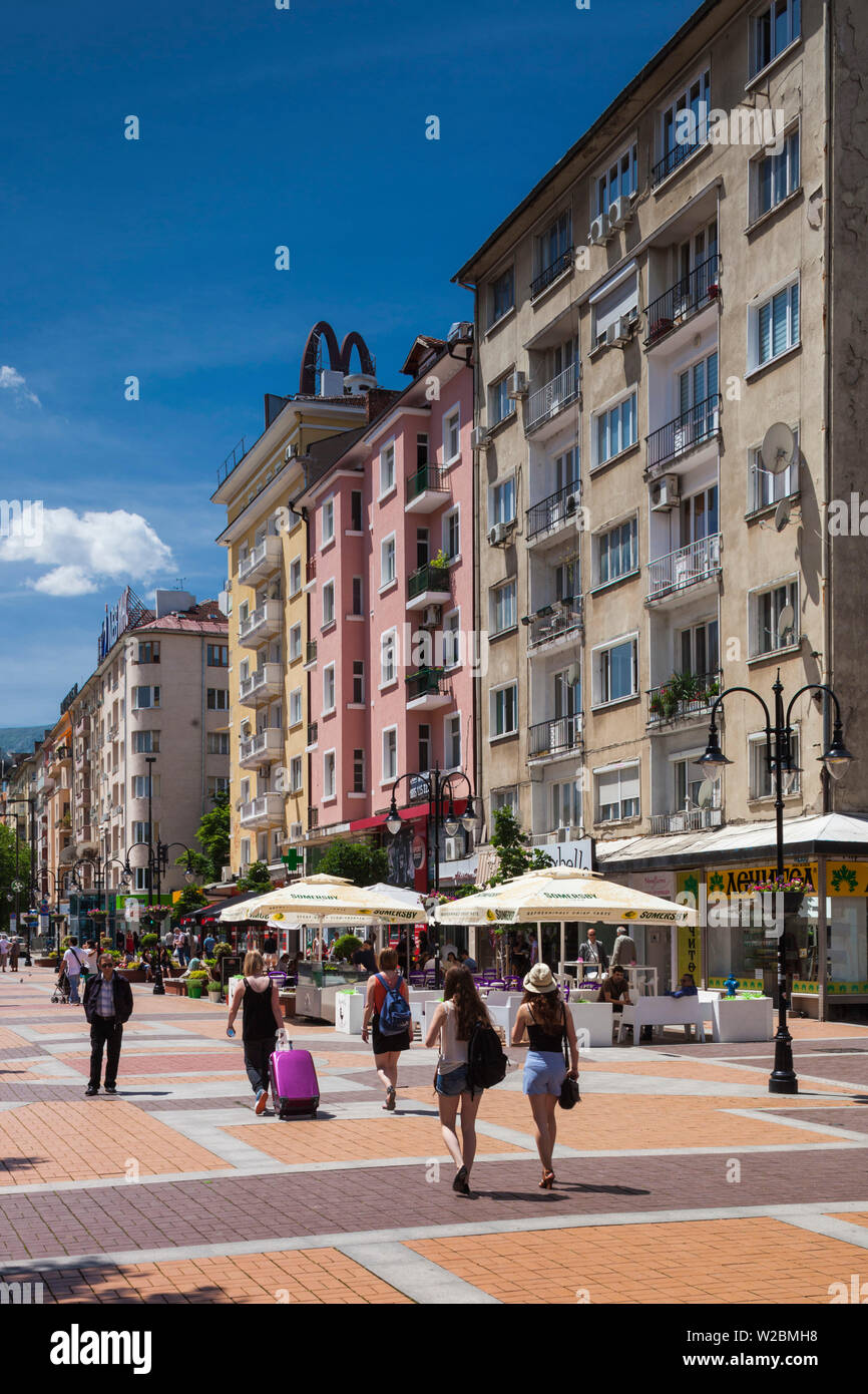 La Bulgaria, Sofia, Vitosha Boulevaard, strada pedonale Foto Stock