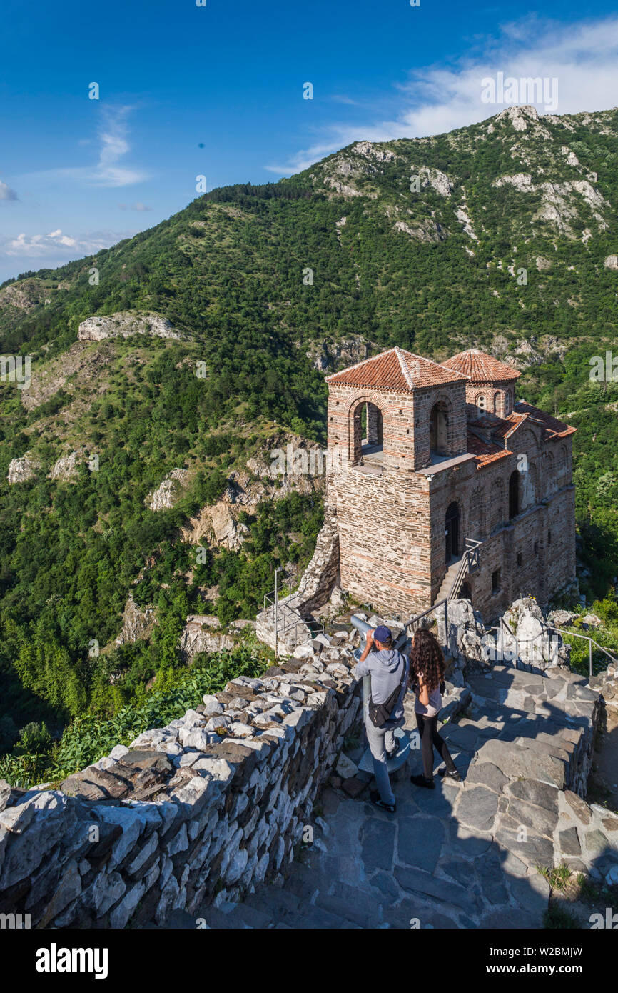 La Bulgaria, montagne meridionali, Asenovgrad, Asenovgrad Fortezza, esterna Foto Stock