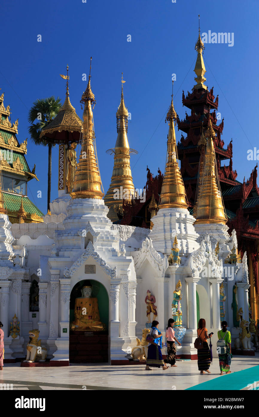 Myanmar (Birmania), Yangon (Rangoon), Shwedagon Paya (Pagoda) Foto Stock