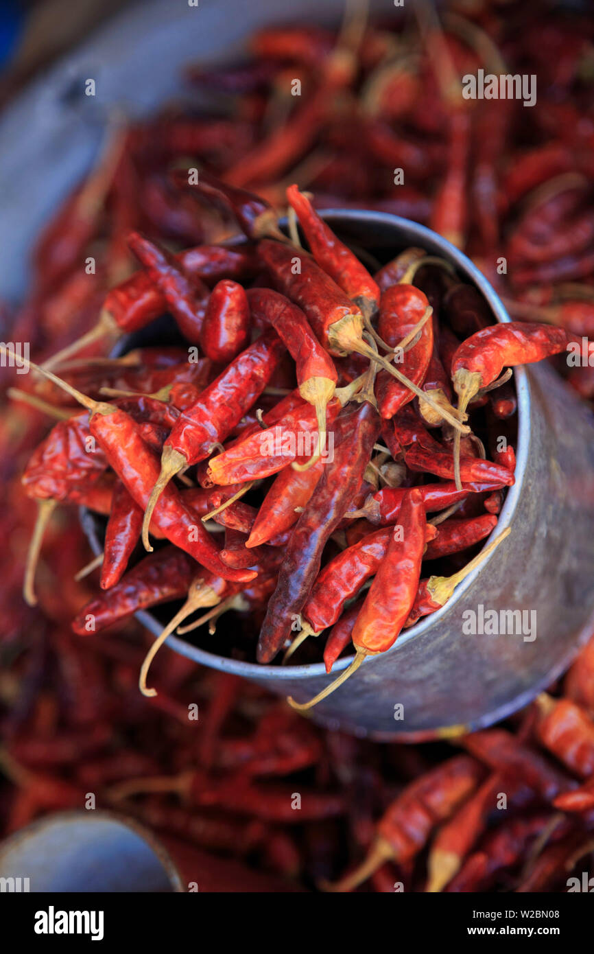 Myanmar (Birmania), Stato di Rakhine, Mrauk U mento Village, il mercato locale Foto Stock