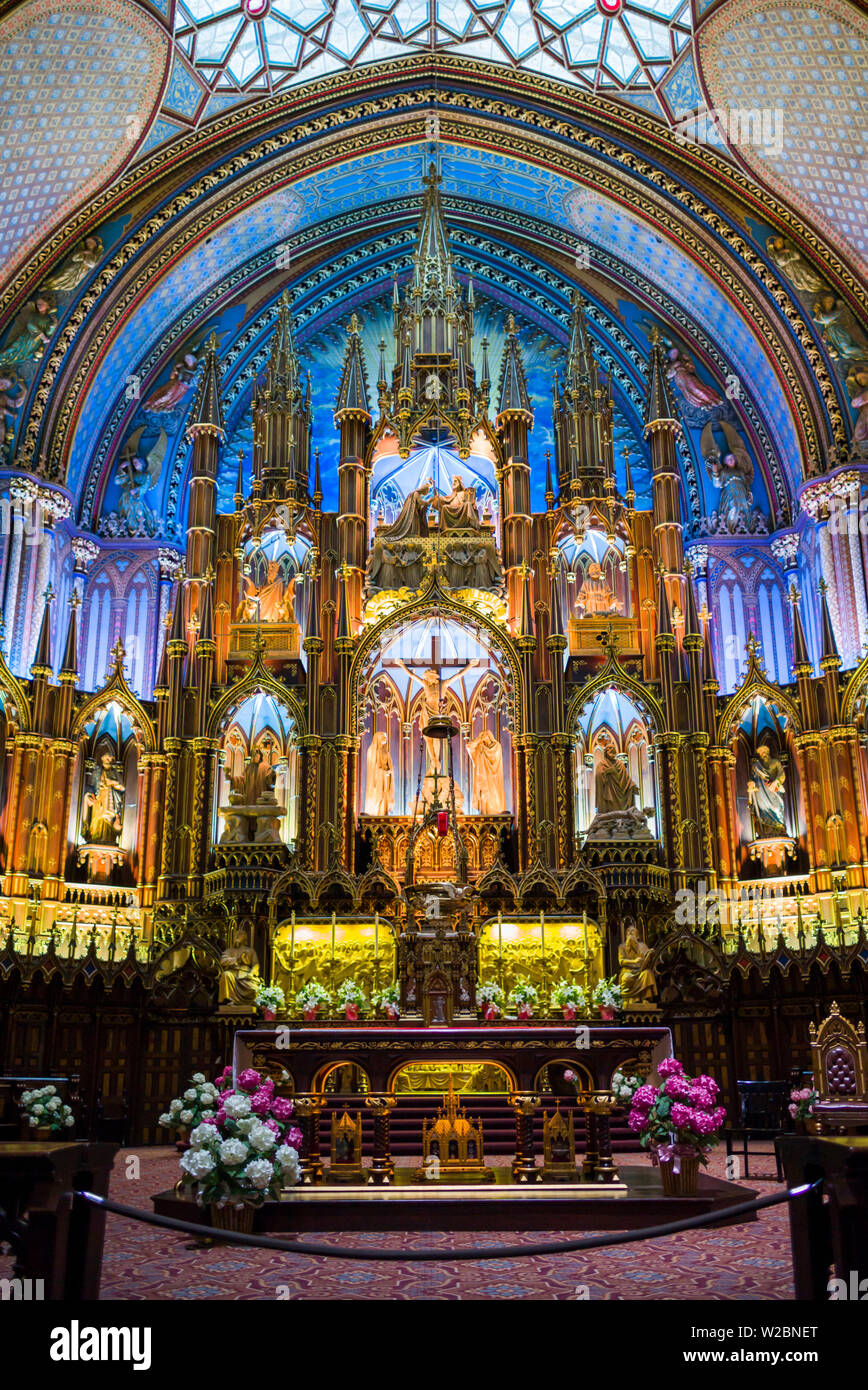 Canada Quebec, Montreal, Basilica di Notre Dame Foto Stock