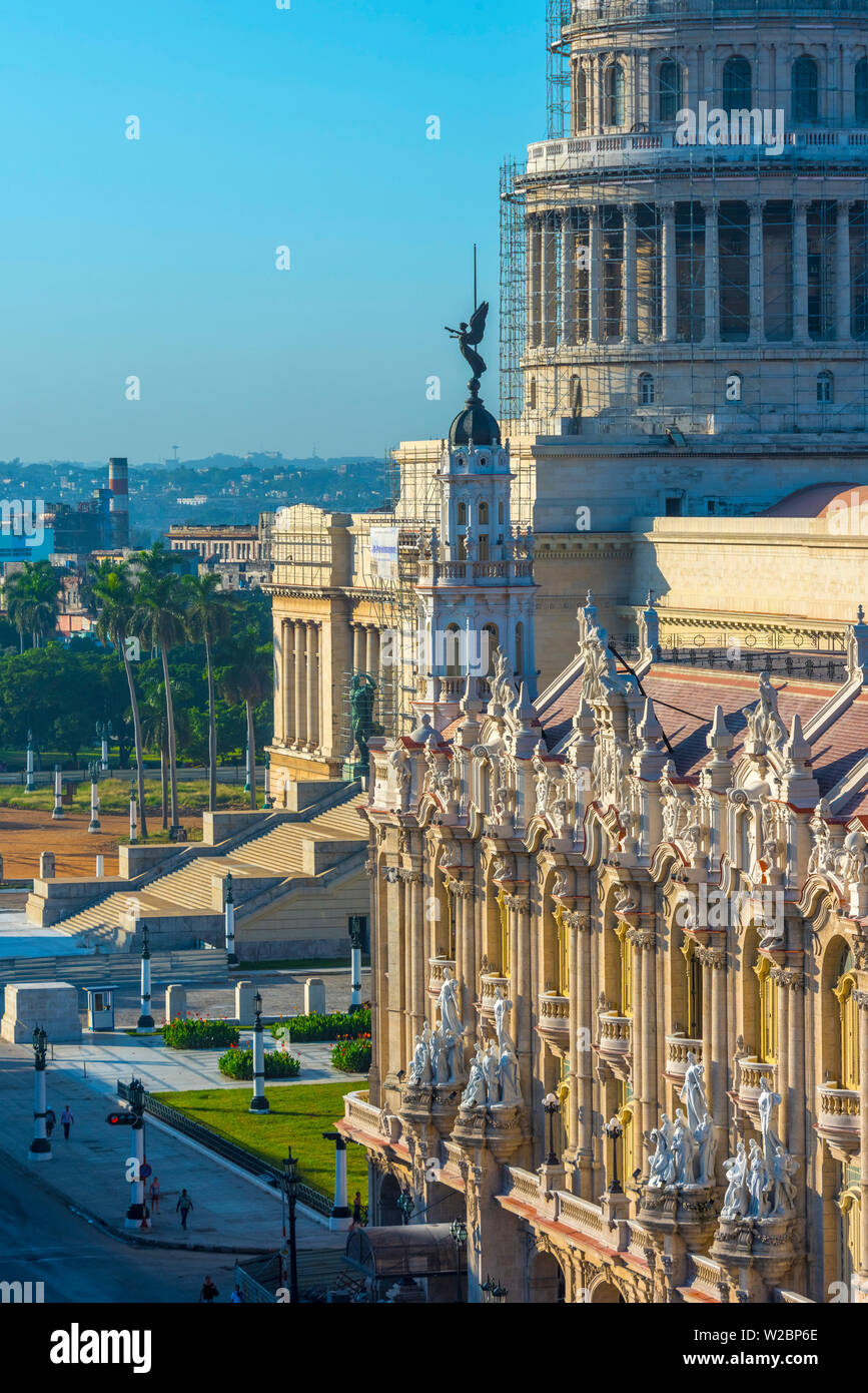 Cuba, La Habana, dal Capitolio e Gran Teatro de La Habana Foto Stock