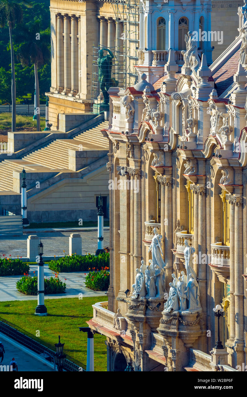 Cuba, La Habana, dal Capitolio e Gran Teatro de La Habana Foto Stock