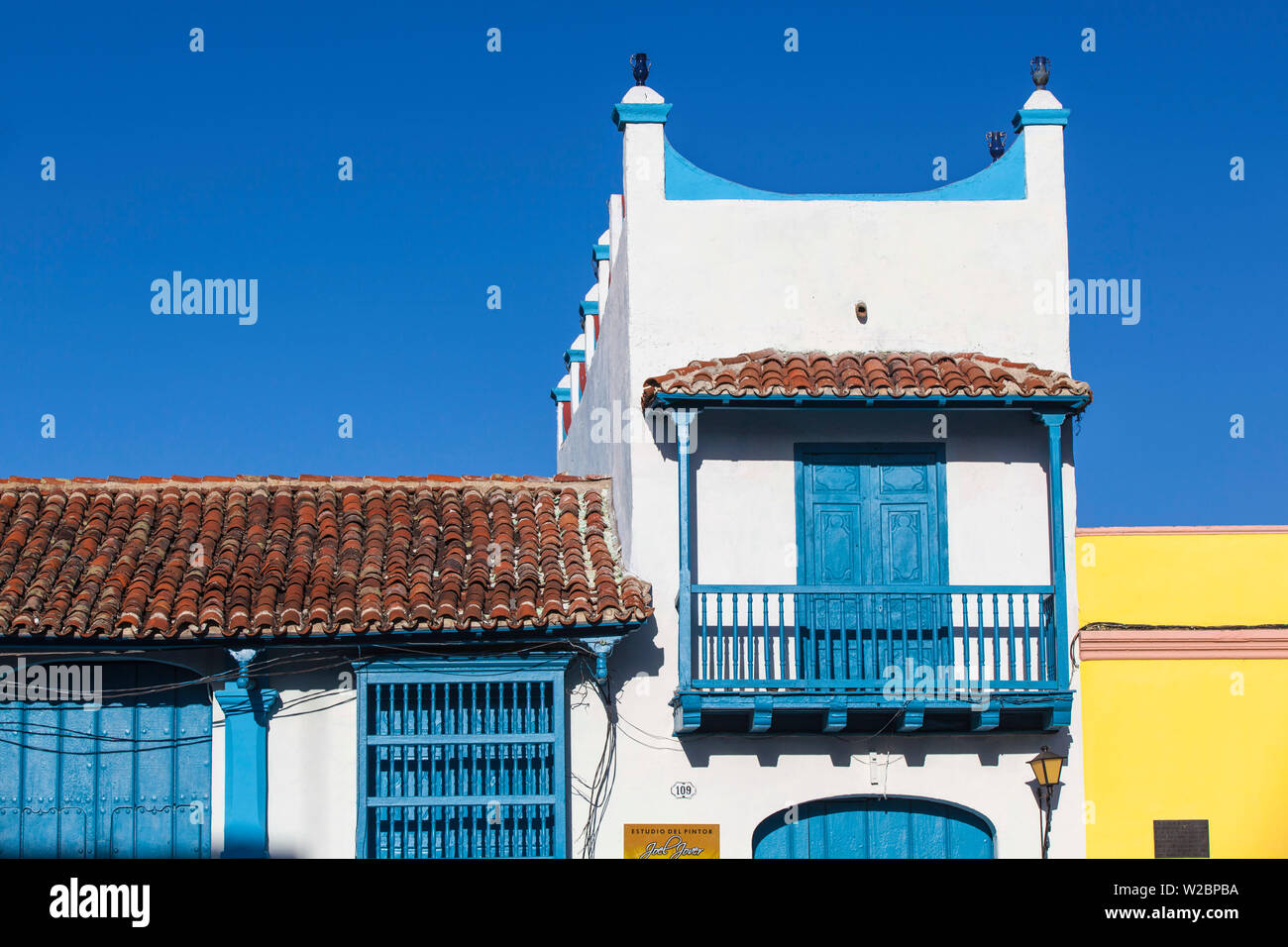 Cuba, Camaguey, provincia di Camaguey, Plaza San Juan de Dios Foto Stock