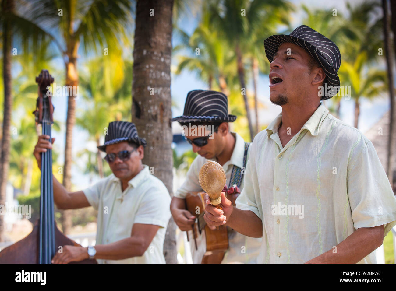 Cuba Varadero, musicisti al Paradisus Hotel Foto Stock