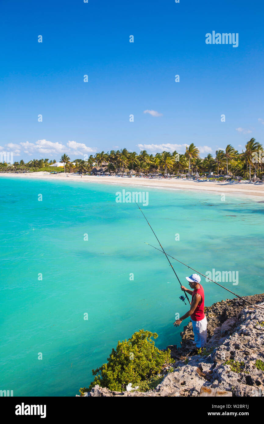 Cuba, Ciego de Avila Provincia, Jardines del Rey, Cayo Coco, Las Coloradas Beach Foto Stock