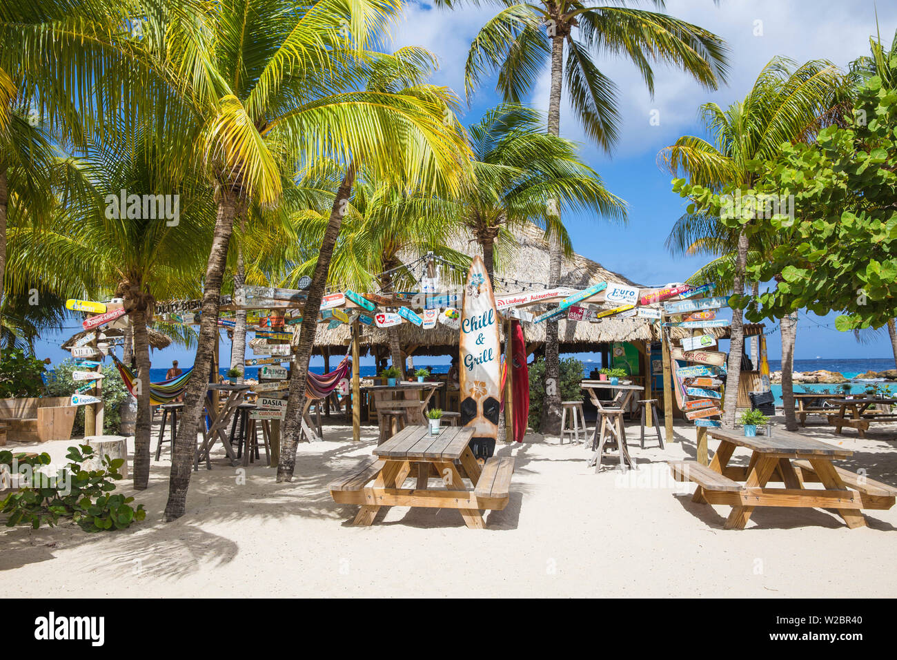 Curacao Willemstad, Seaquarium beach, noto anche come il Mambo beach Foto Stock