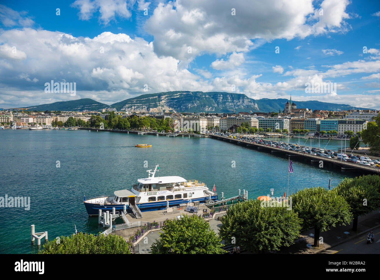 Il lago di Ginevra, Ginevra, Svizzera Foto Stock