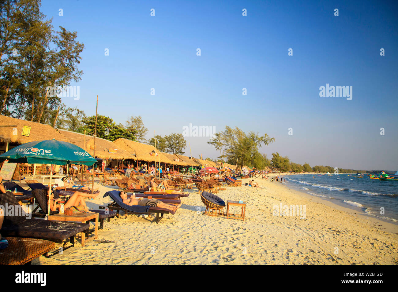 In Cambogia, Sihanoukville, Serendipity Beach, il Beach Bar Foto Stock