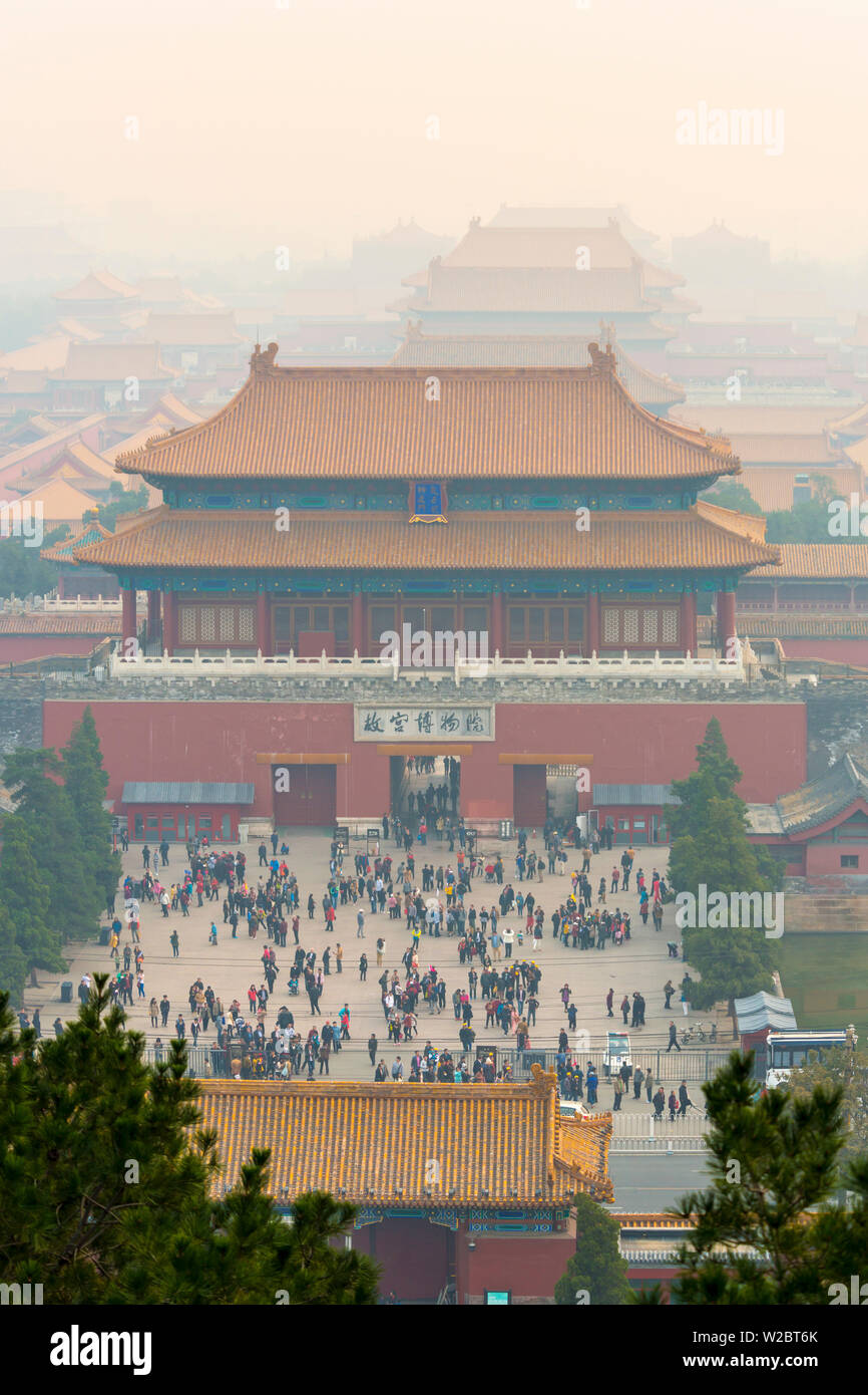 Cina, Pechino, la Città Proibita e il Gate Shenwu Foto Stock