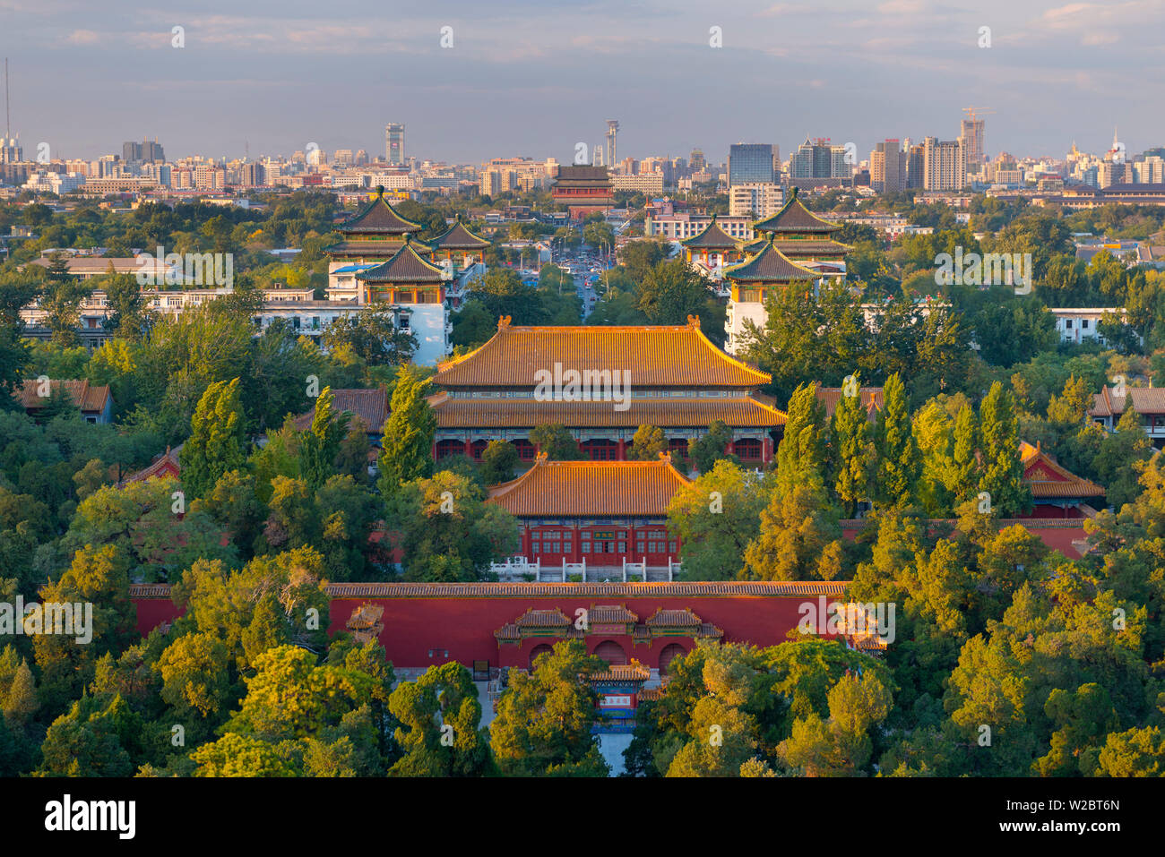Cina, Pechino, dal Parco Jingshan Foto Stock