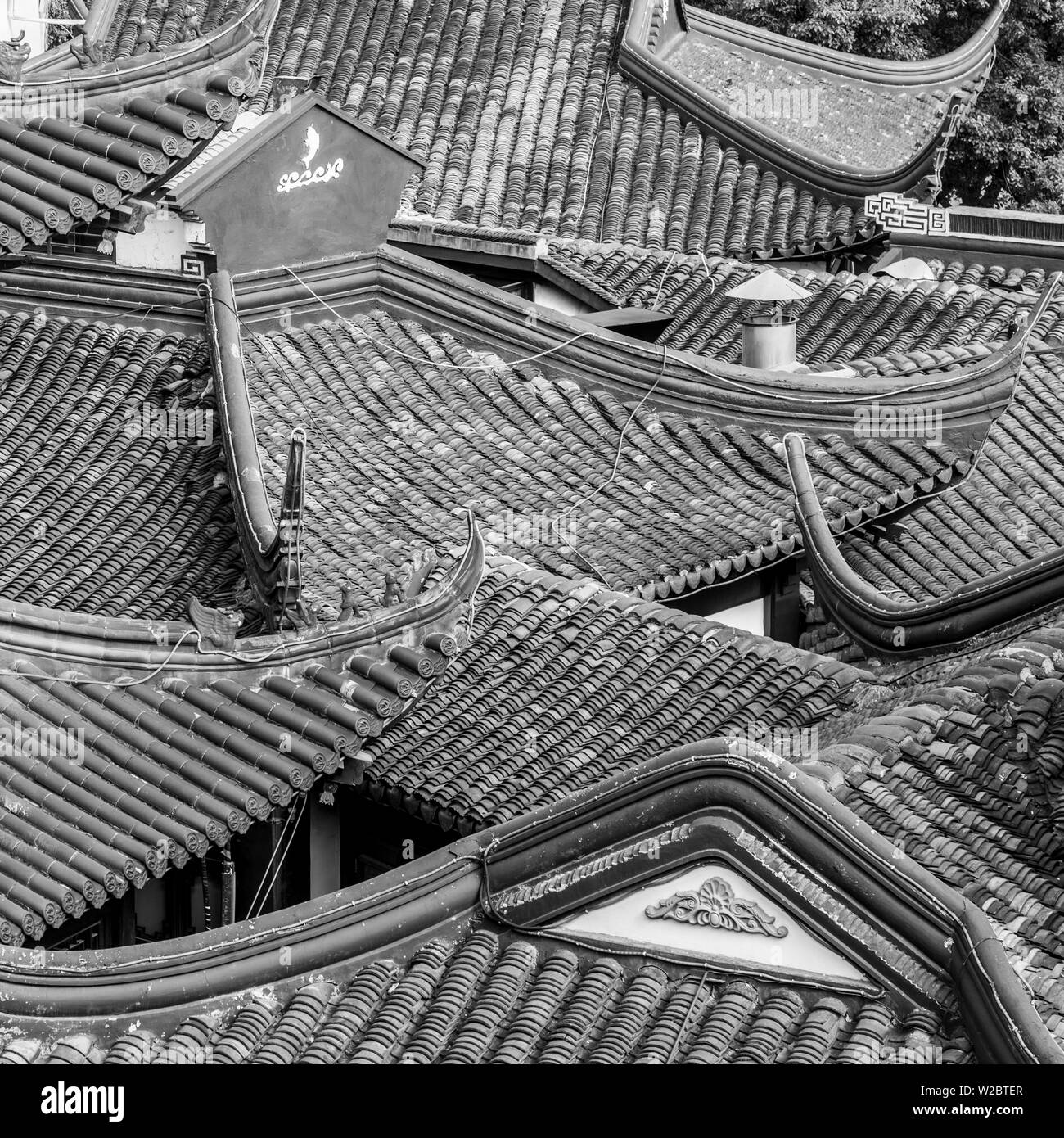 L' Yuyuan Gardens e il Bazaar, Città Vecchia, Shanghai, Cina Foto Stock