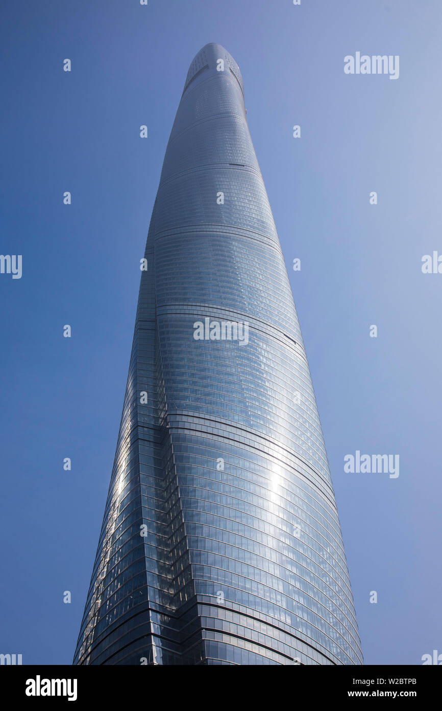 Shanghai Tower, il Quartiere Finanziario di Lujiazui, Pudong, Shanghai, Cina Foto Stock