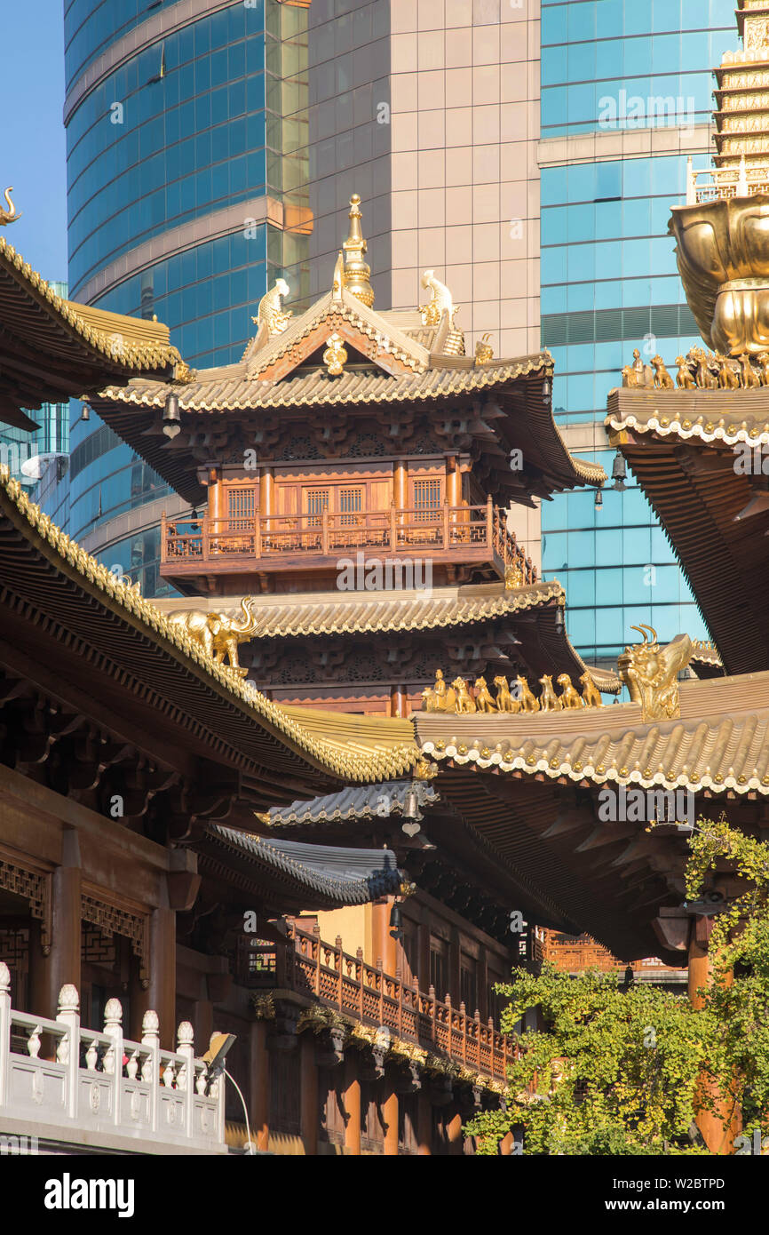 Tempio di Jing'an, Shanghai, Cina Foto Stock