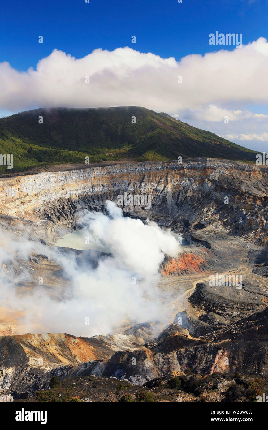 Costa Rica, Highlands Centrali, il Parco Nazionale del Vulcano Poas, cratere interno Foto Stock