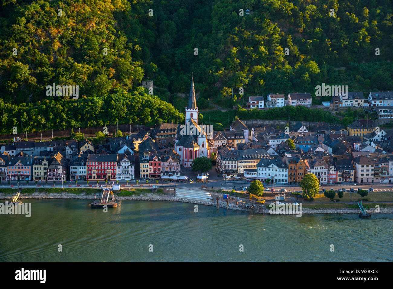 In Germania, in Renania Palatinato, Sankt Goar sul Fiume Reno Foto Stock