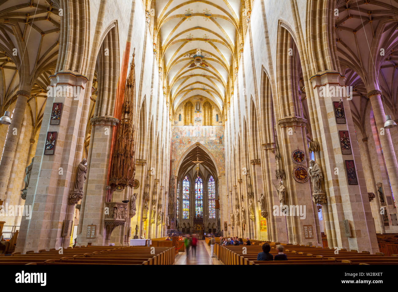 Cattedrale di Ulm, Città Vecchia, Ulm, Baden-Württemberg, Germania Foto Stock