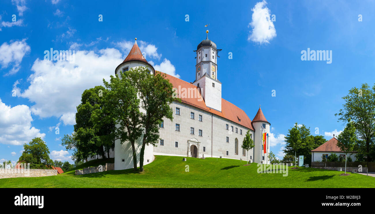 Hochstadt Castello, Hochstadt, Svevia, Baviera, Germania Foto Stock