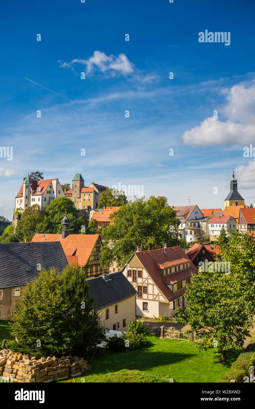 A Hohnstein, Svizzera Sassone National Park, in Sassonia, Germania Foto Stock