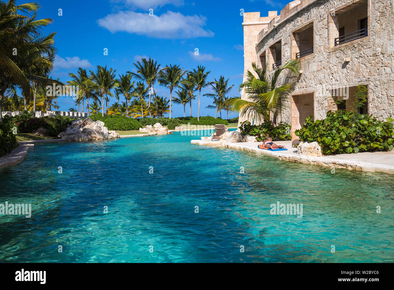 Repubblica Dominicana, Punta Cana, Cap Cana, la sezione del castello del Santuario Cap Cana Resort e Spa Foto Stock