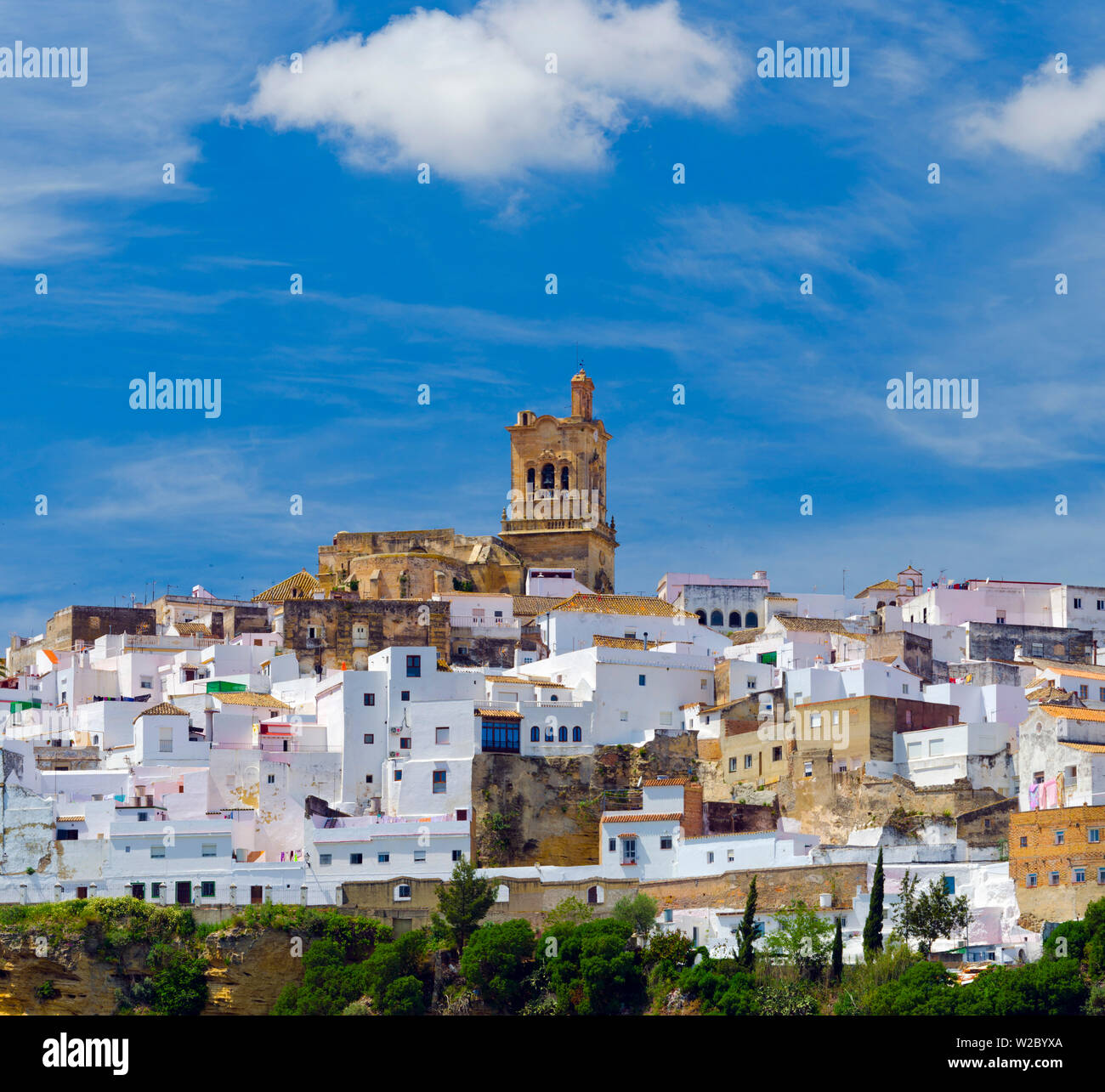 Spagna, Andalusia Cadice provincia, Arcos de la Frontera, un pueblo blanco, villaggio bianco Foto Stock