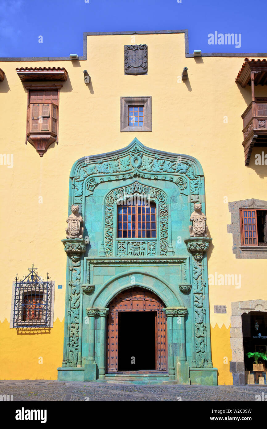 Casa de Colon, Vegueta Città Vecchia, Las Palmas de Gran Canaria Gran Canaria Isole Canarie Spagna, Oceano Atlantico, Europa Foto Stock