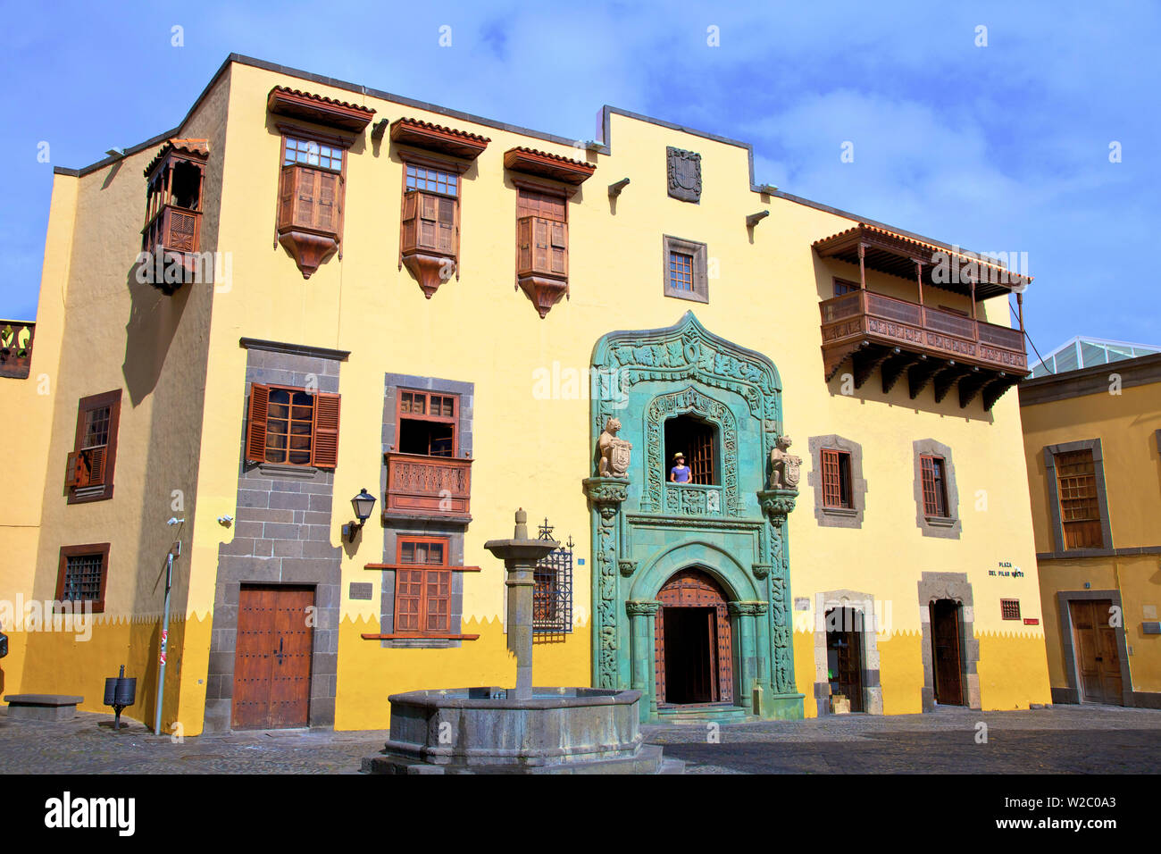 Casa de Colon, Vegueta Città Vecchia, Las Palmas de Gran Canaria Gran Canaria Isole Canarie Spagna, Oceano Atlantico, Europa Foto Stock