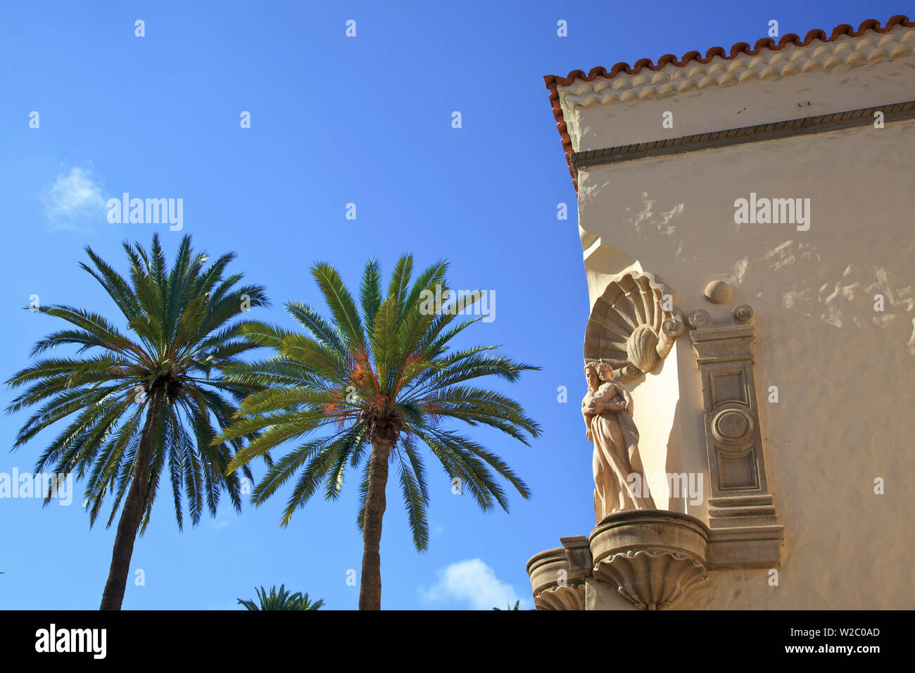 Dettagli architettonici in Pueblo Canario, Parque Doramas, Las Palmas de Gran Canaria Gran Canaria Isole Canarie Spagna, Oceano Atlantico, Europa Foto Stock