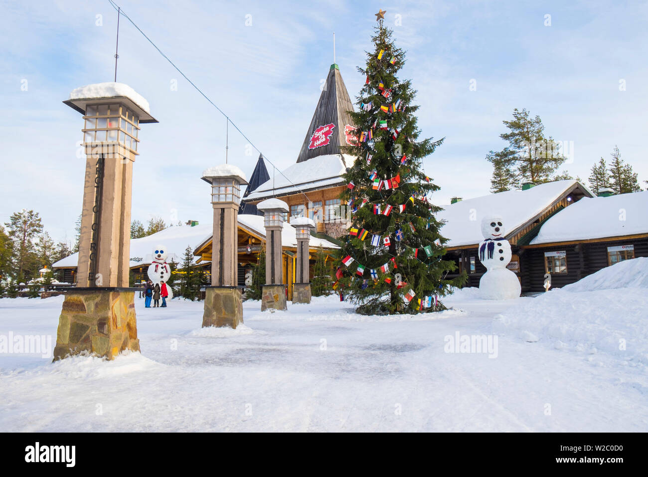 Santa Claus Village, Rovaniemi, Finlandia Foto Stock