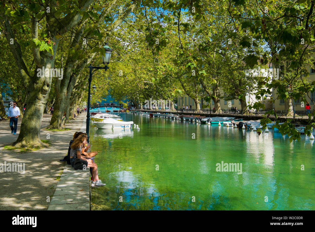 Annecy, il lago di Annecy, Haute-Savoie, Rhone-Alpes, Francia Foto Stock