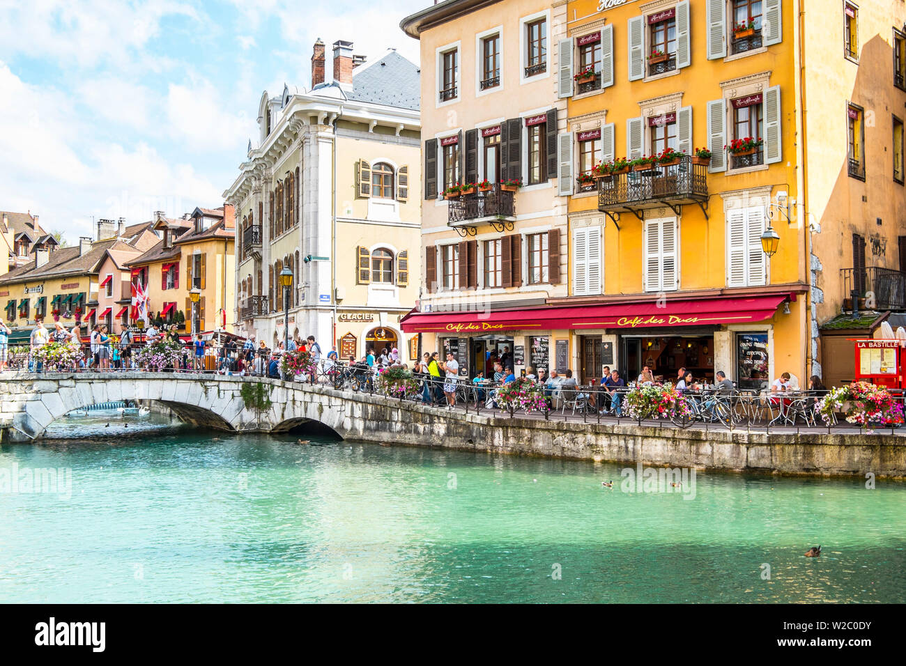 Annecy, il lago di Annecy, Haute-Savoie, Rhone-Alpes, Francia Foto Stock