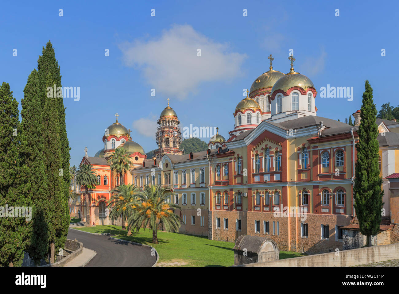 Il nuovo monastero di Athos, New Athos, Abkhazia, Georgia Foto Stock