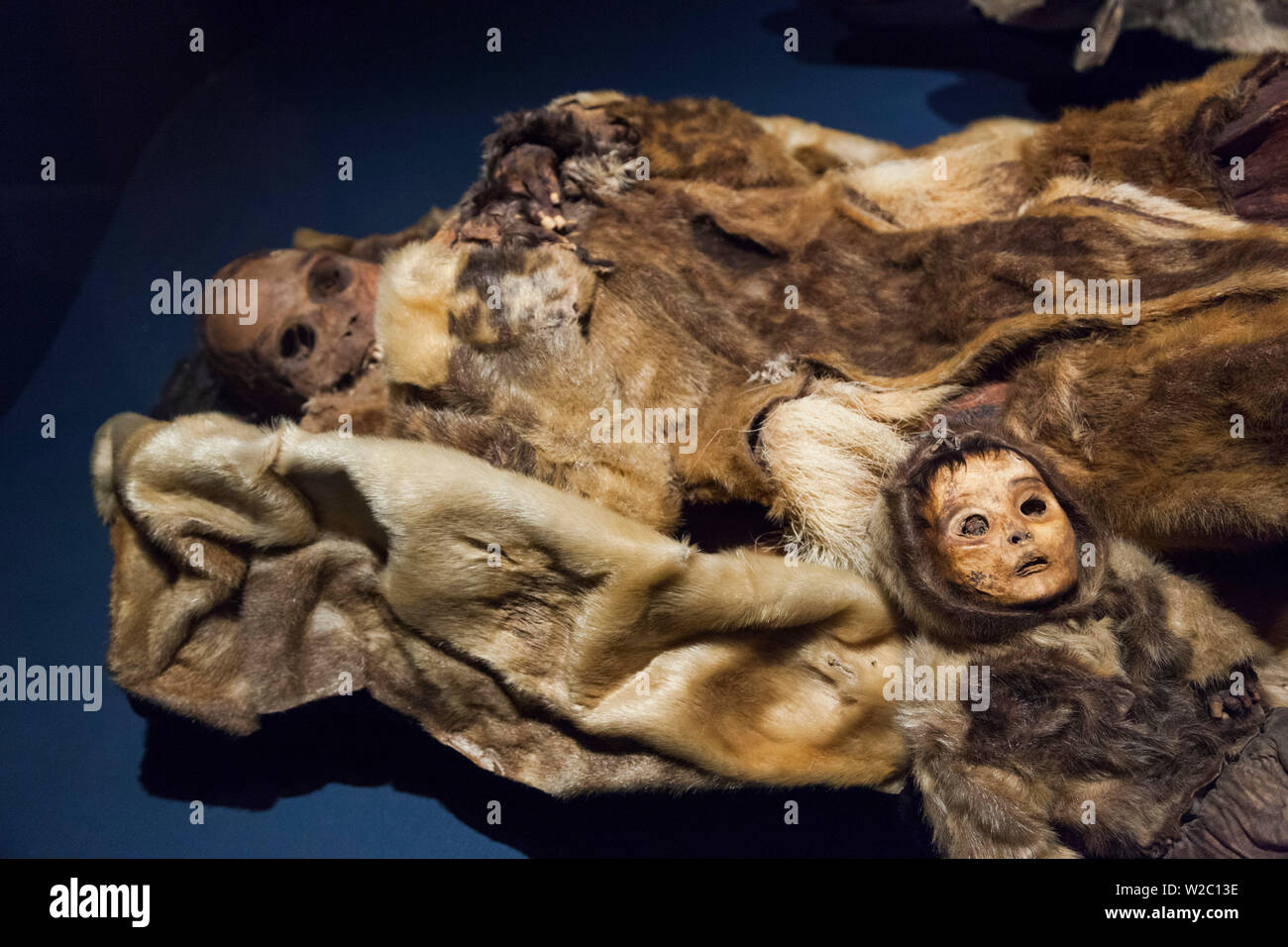 Groenlandia Nuuk, Groenlandia Museo Nazionale del xv secolo mummie groenlandese Foto Stock