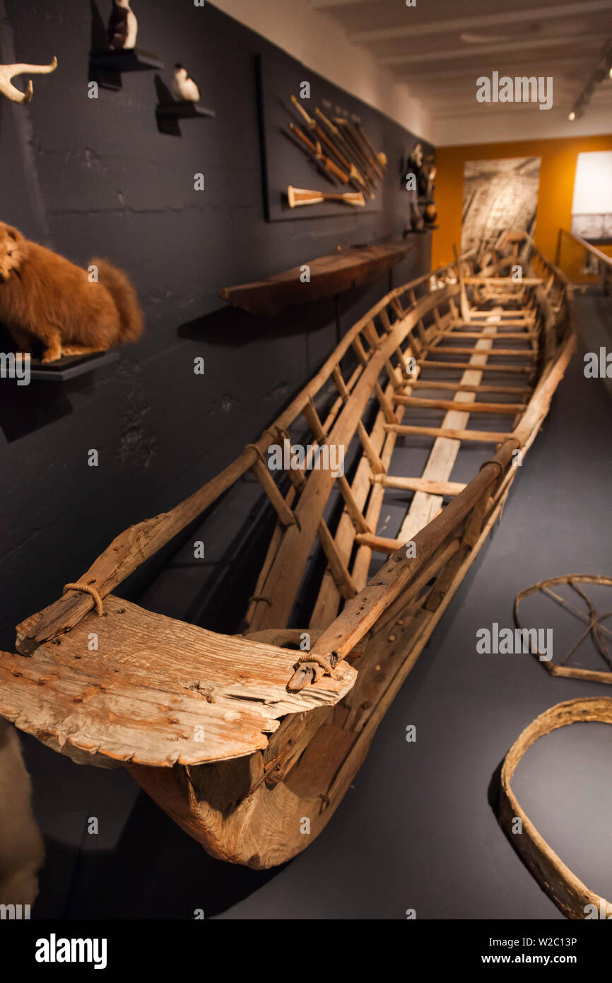 Groenlandia Nuuk, Groenlandia museo nazionale, presentano in kayak Foto Stock