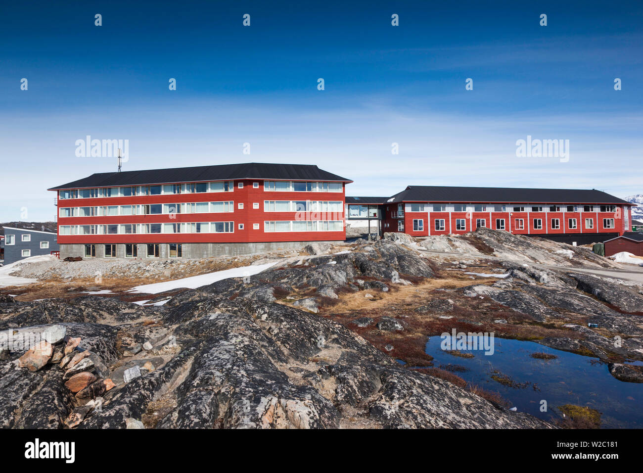 La Groenlandia, Disko Bay, Ilulissat, Hotel Arctic Foto Stock