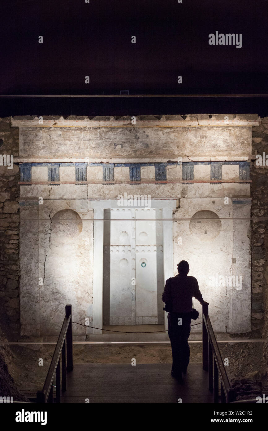 La Grecia e la Macedonia centrale regione, Vergina, Tombe Reali Museo sotterraneo, tomba di Alessandro IV, figlio di Alessandro il Grande Foto Stock