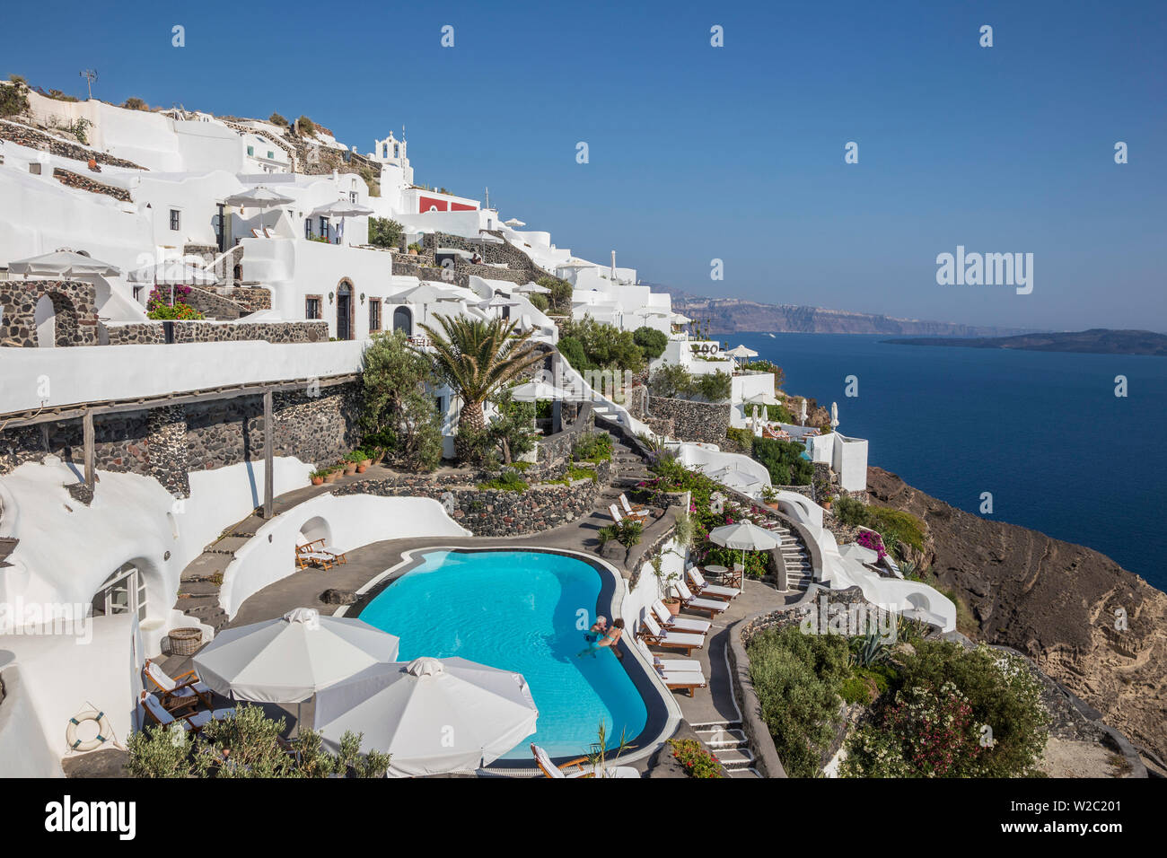 Il lussuoso hotel a 5 stelle hotel Perivolas, Oia - Santorini (Thira), Isole Cicladi, Grecia Foto Stock