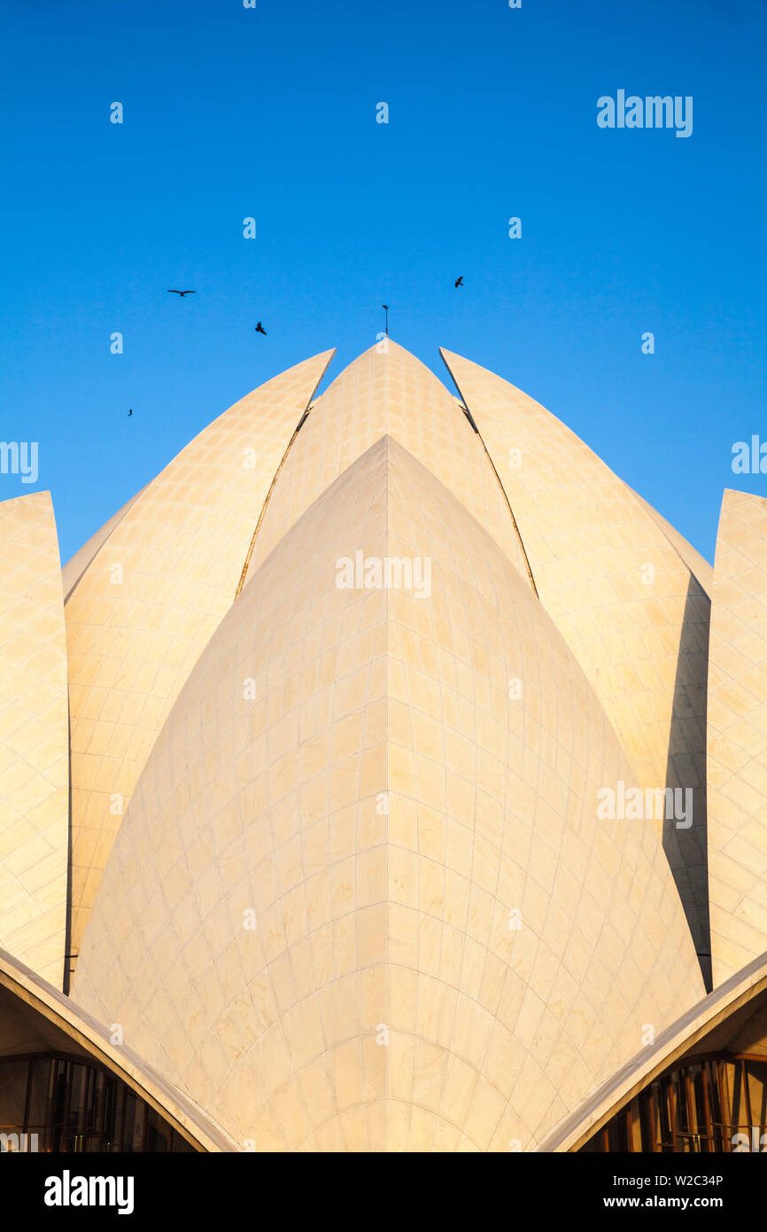 India, Delhi, New Delhi, Bahai casa di culto noto come il Tempio del Loto Foto Stock