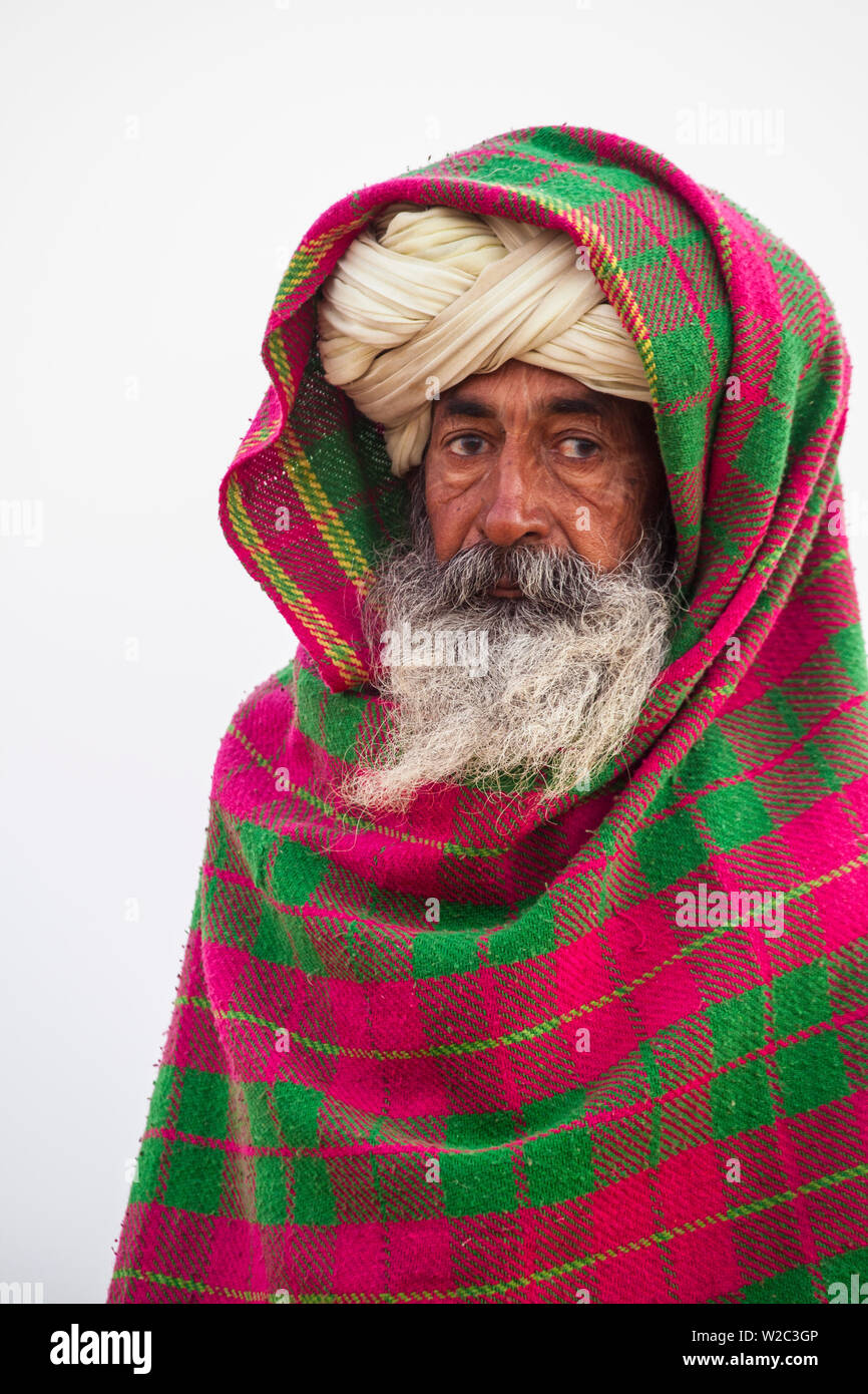 India Rajasthan, Pushkar, Camel commerciante a Pushkar Camel Fair Foto Stock
