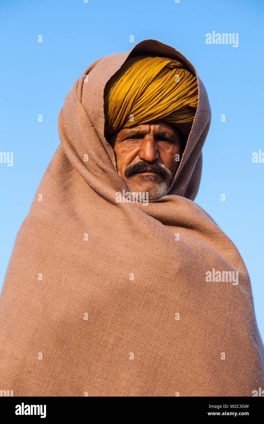 India Rajasthan, Pushkar, Camel commerciante a Pushkar Camel Fair Foto Stock