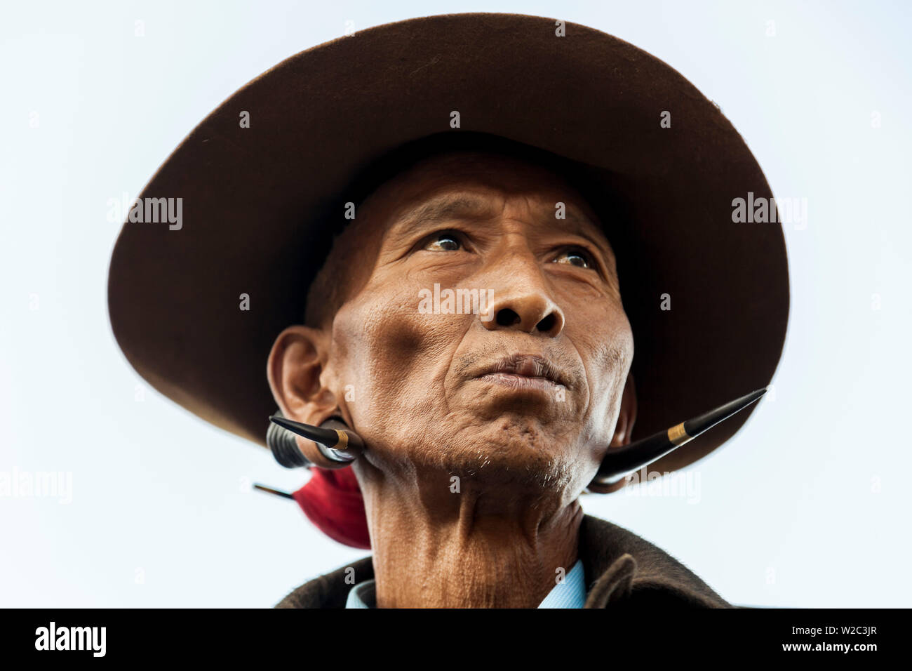 Naga uomo, Nagaland, NE India Foto Stock