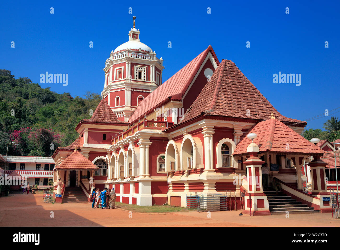 Shanta Durga Temple (XVIII secolo), Kavalem, Ponda, Goa, India Foto Stock