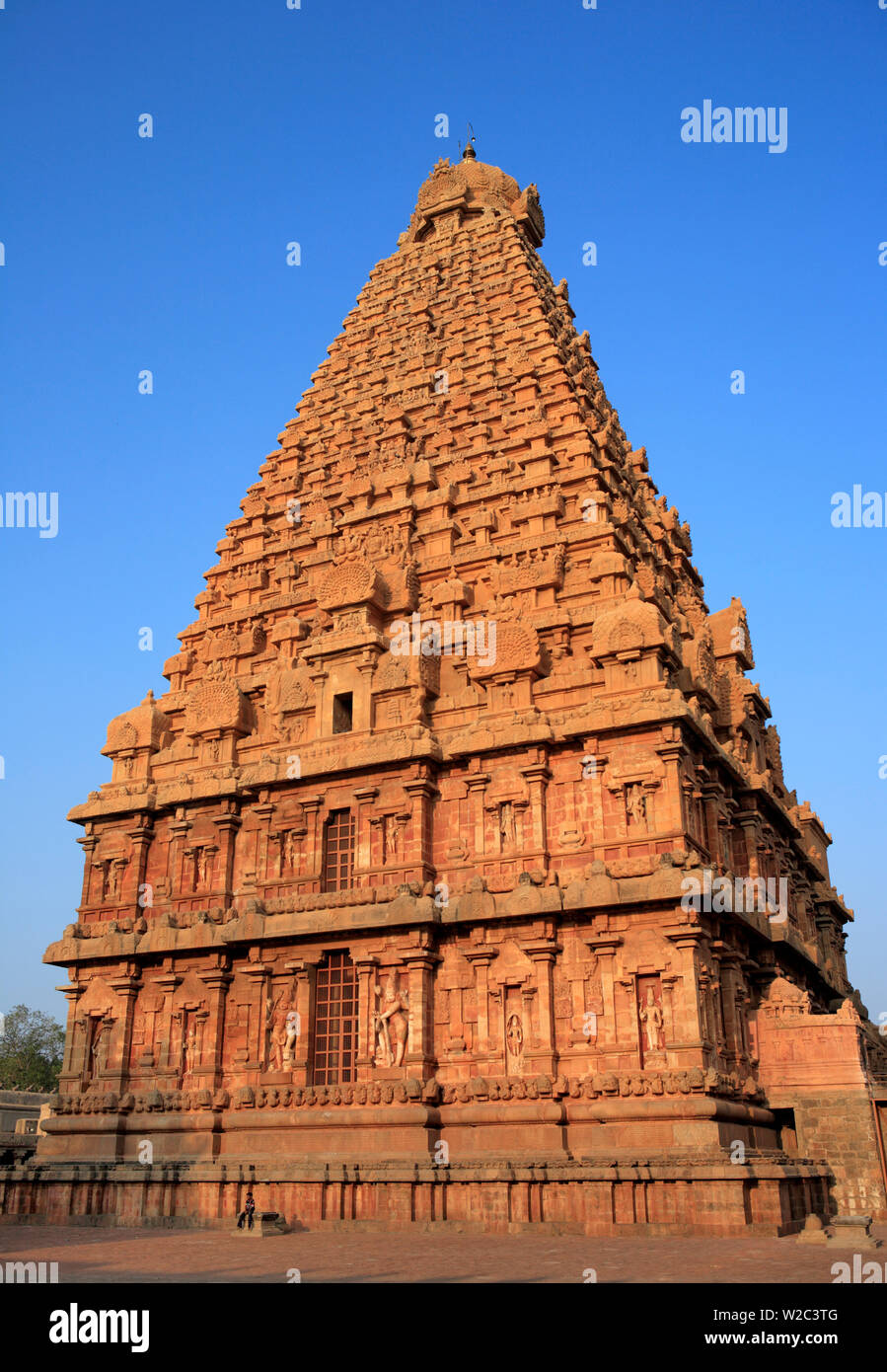 Tempio Brihadeeswarar (XI secolo), Thanjavur, Tamil Nadu, India Foto Stock