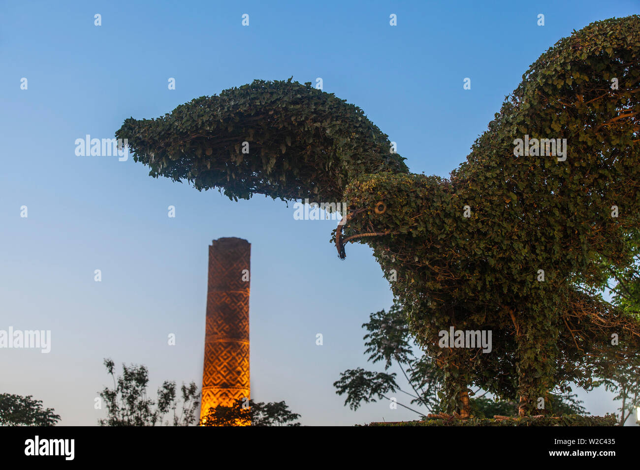 L'Iraq, Kurdistan, Erbil, minare Park, Choli minareto conosciuto anche come minareto Mudhafaria Foto Stock
