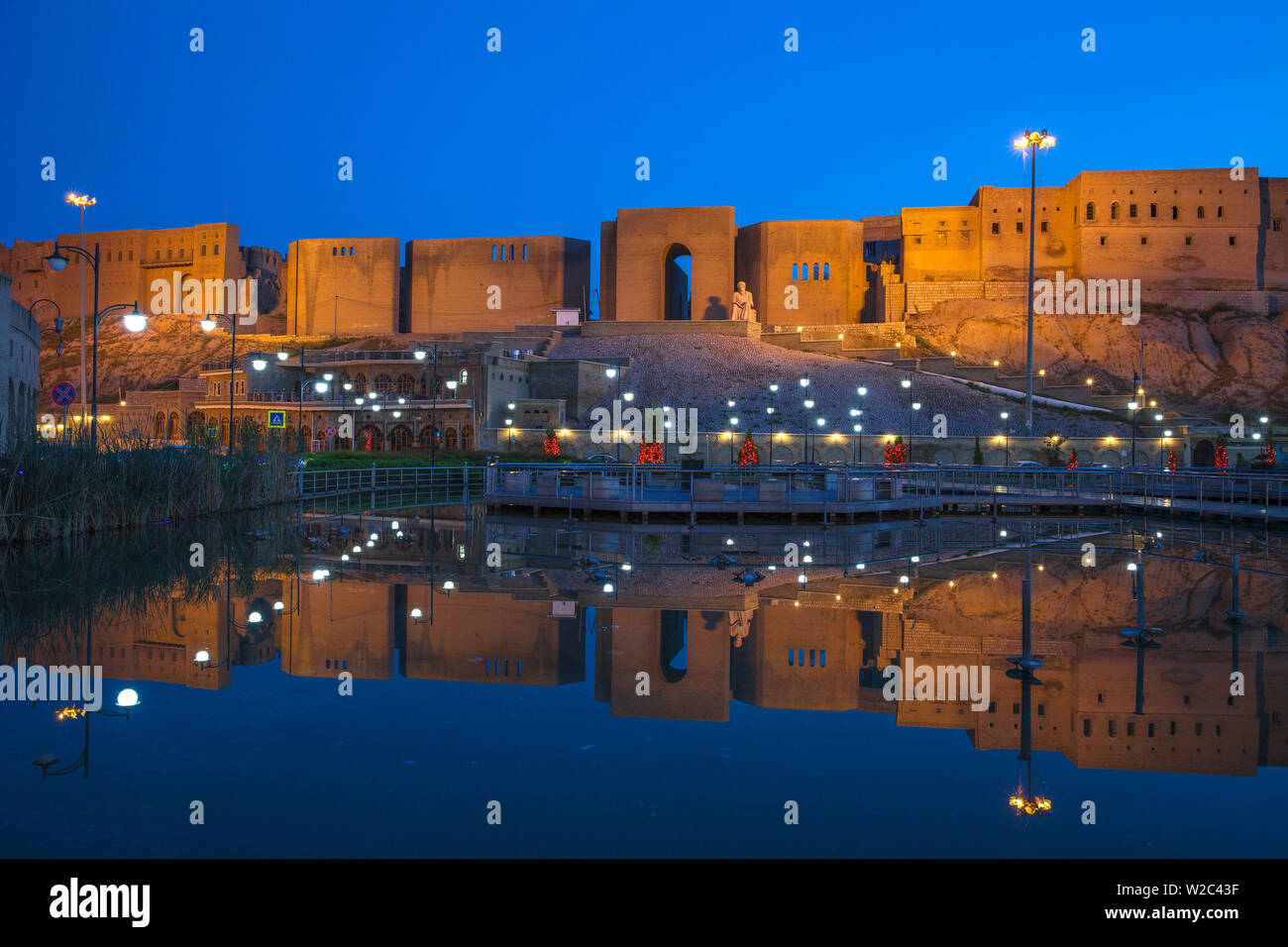 Iraq Kurdistan, Erbil, la Cittadella - ha affermato di essere il più antico abitato continuamente città del mondo Foto Stock